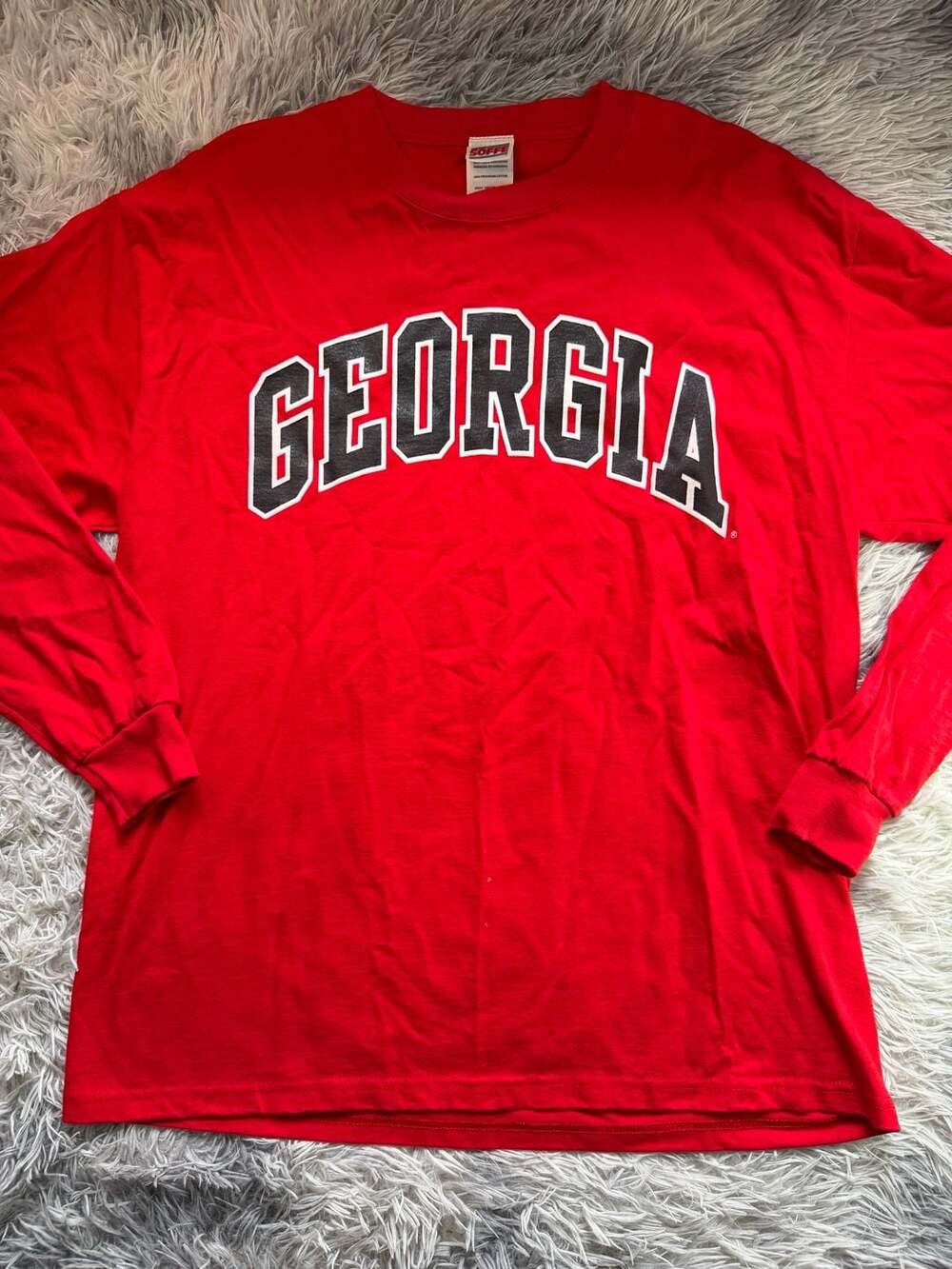Soffe Georgia Bulldogs Red Long Sleeve Graphic T-Shirt